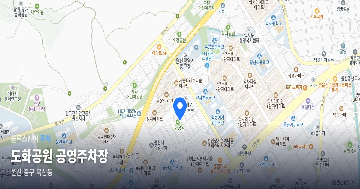 도화공원 공영주차장 위치 지도