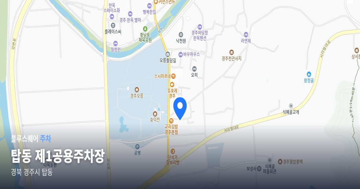 탑동 제1공용주차장 위치 지도