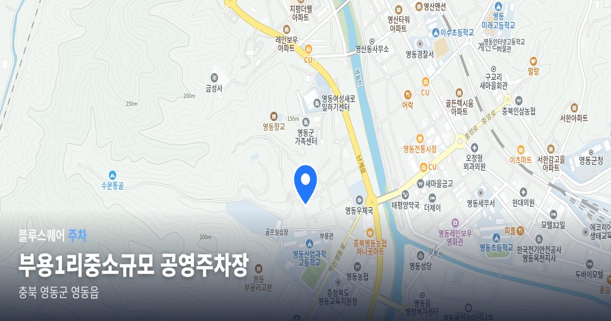 부용1리중소규모 공영주차장 위치 지도