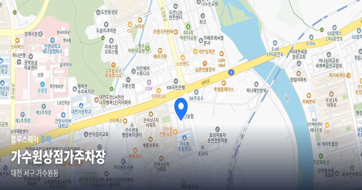가수원상점가주차장 위치 지도
