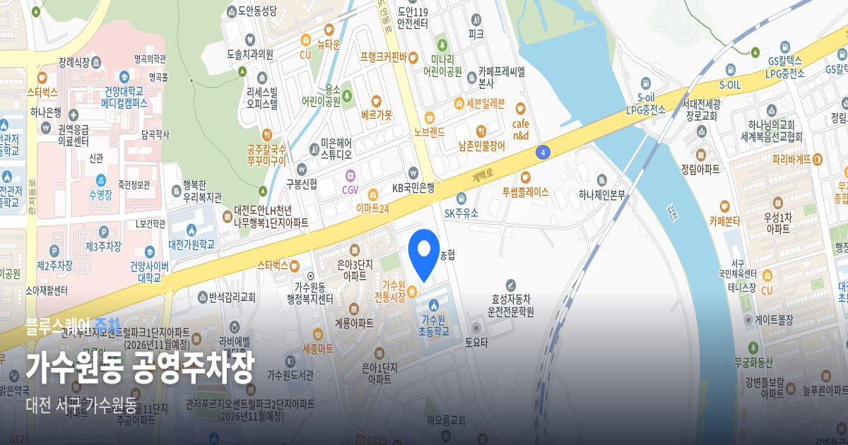 가수원동 공영주차장 위치 지도