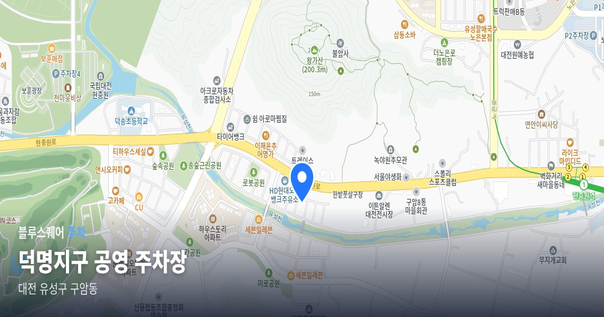 덕명지구 공영 주차장 위치 지도