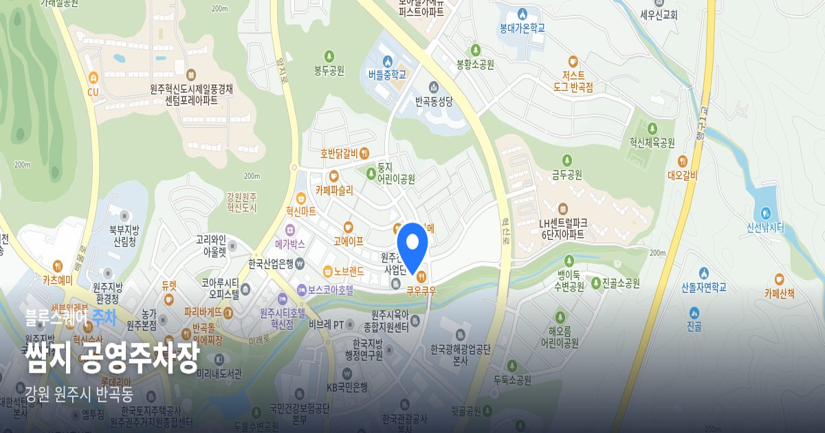 쌈지 공영주차장 위치 지도