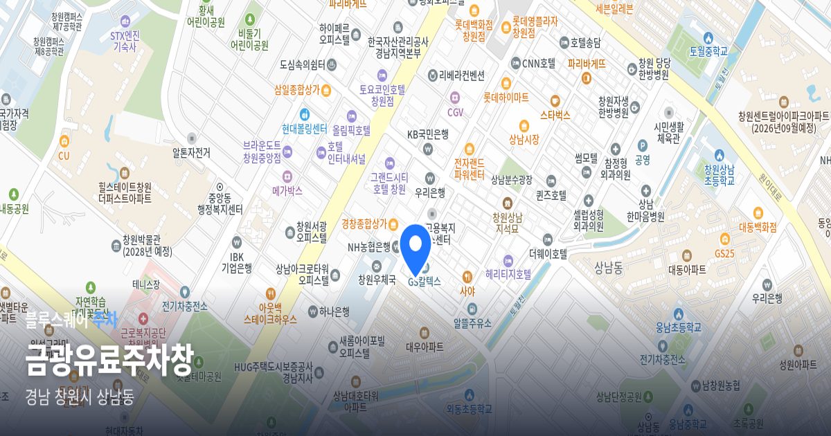 금광유료주차창 위치 지도
