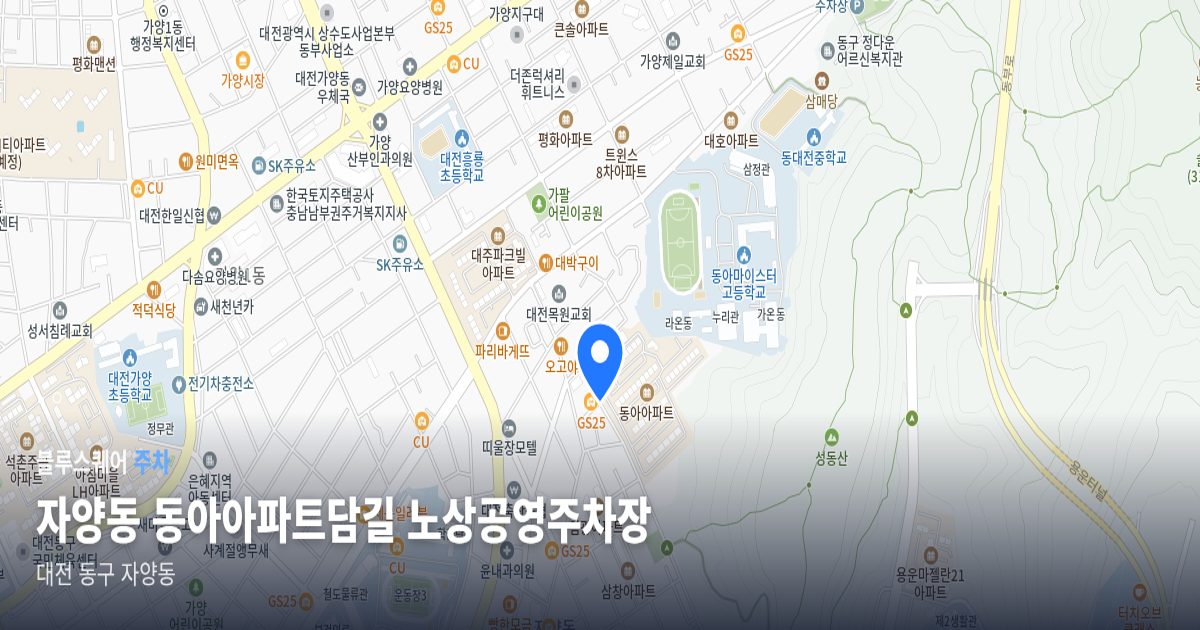 자양동 동아아파트담길 노상공영주차장 위치 지도
