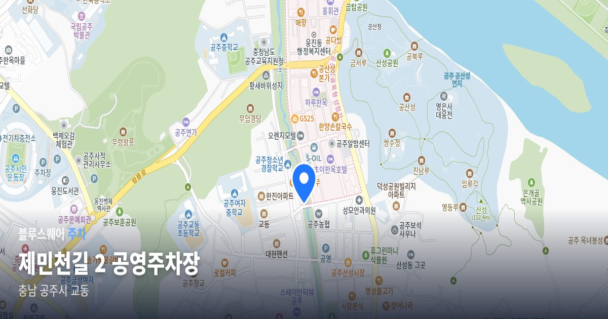 제민천길 2 공영주차장 위치 지도