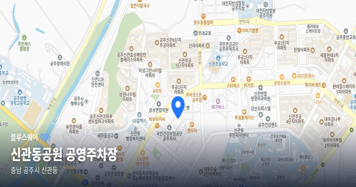 신관동공원 공영주차장 위치 지도