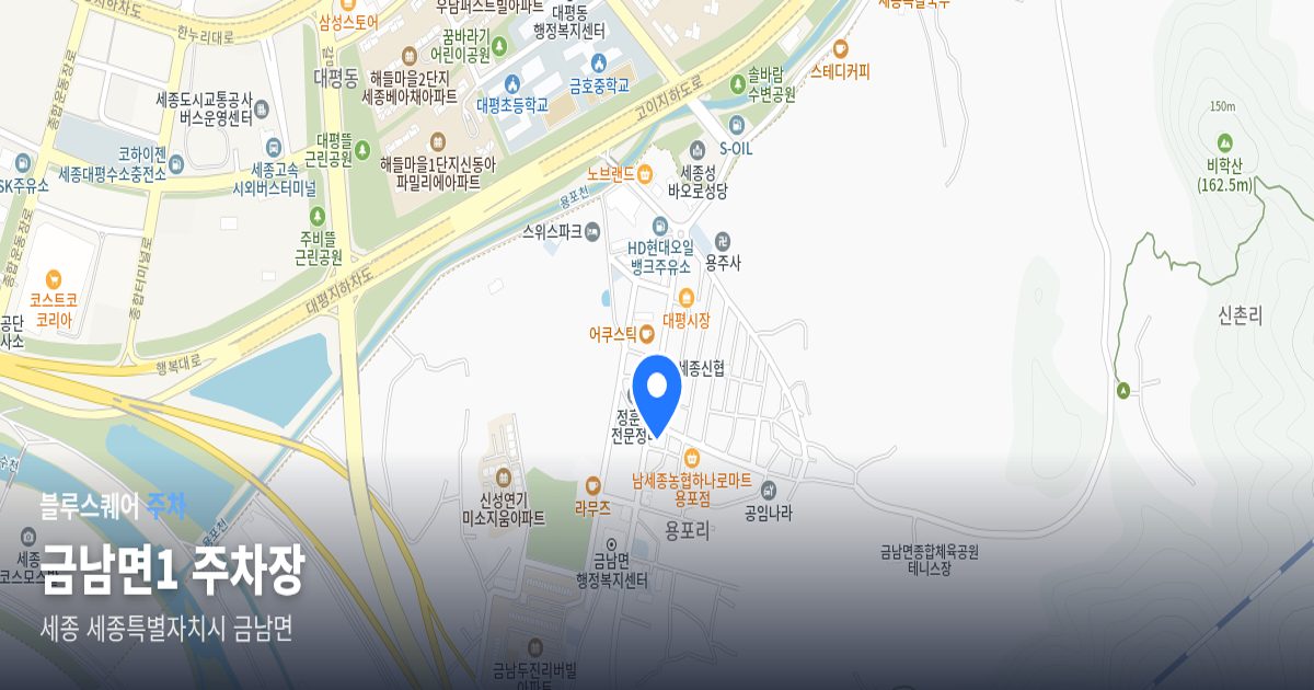 금남면1 주차장 위치 지도
