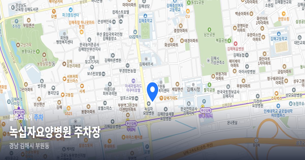 녹십자요양병원 주차장 위치 지도