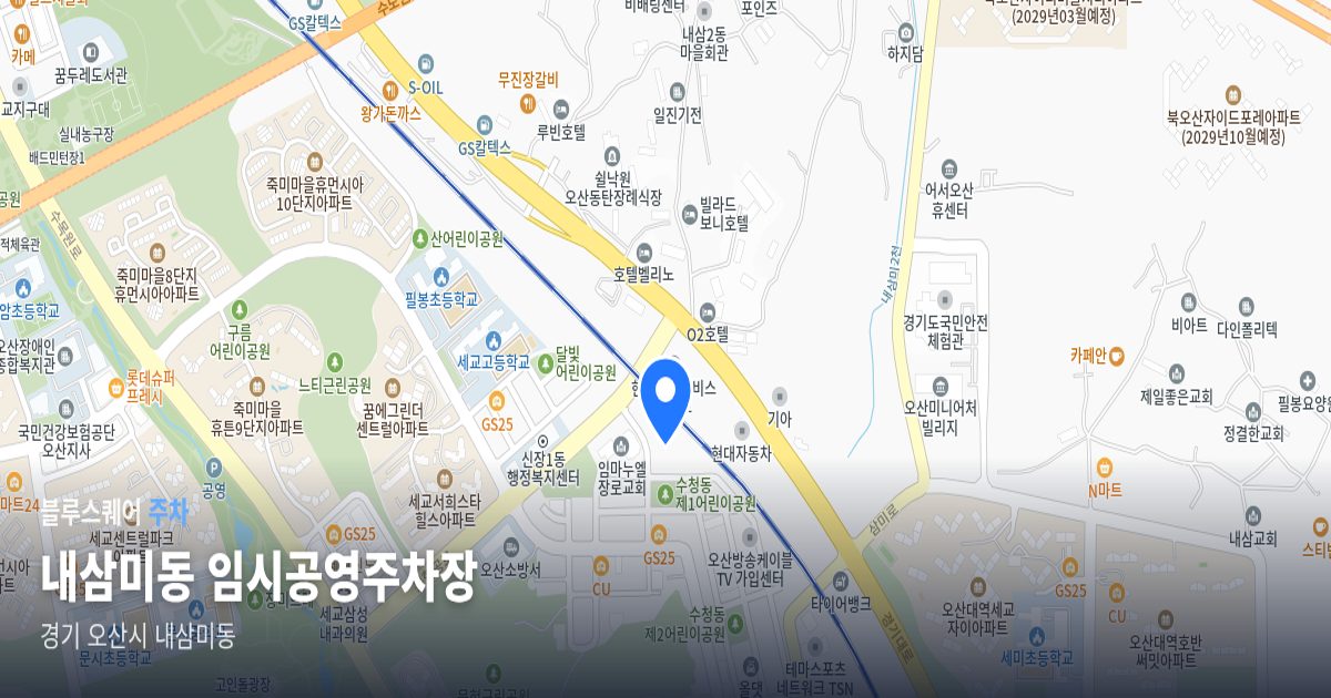 내삼미동 임시공영주차장 위치 지도