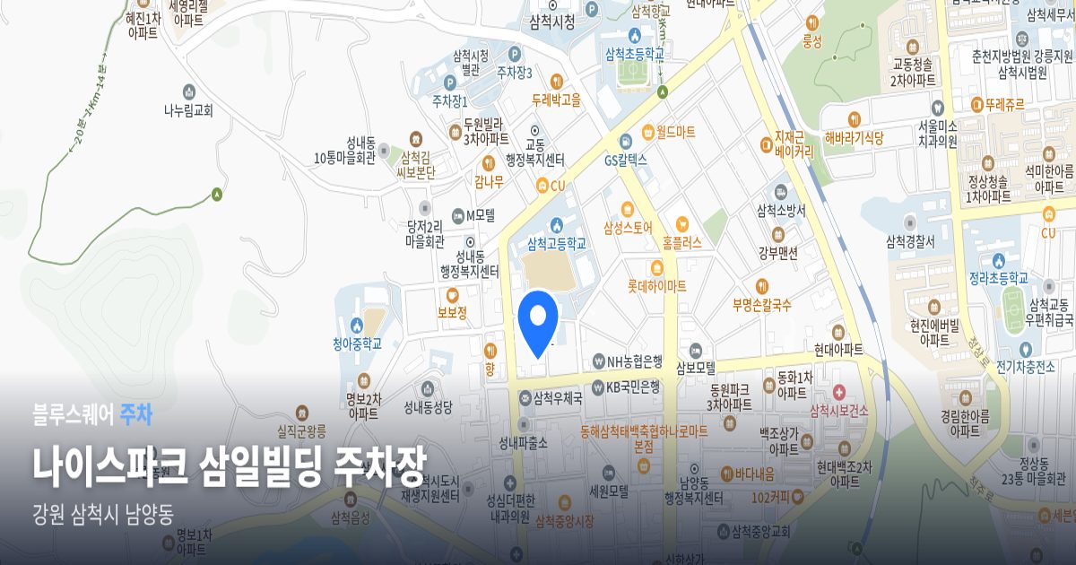 나이스파크 삼일빌딩 주차장 위치 지도