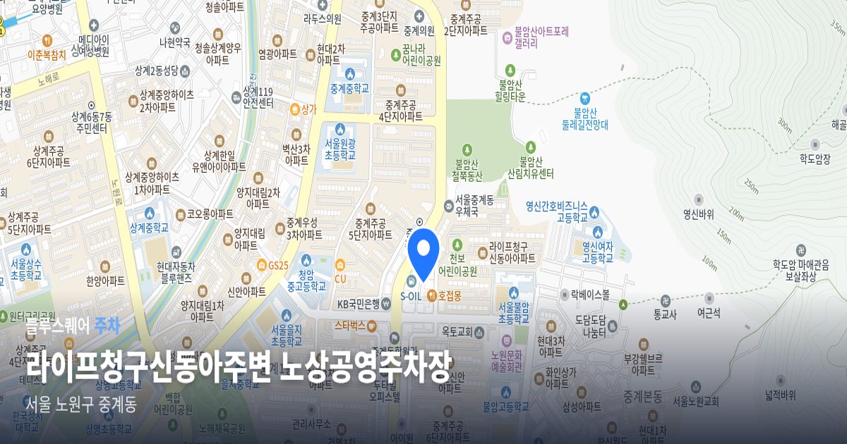 라이프청구신동아주변 노상공영주차장 위치 지도