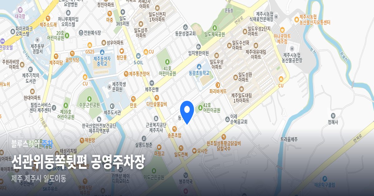 선관위동쪽뒷편 공영주차장 위치 지도
