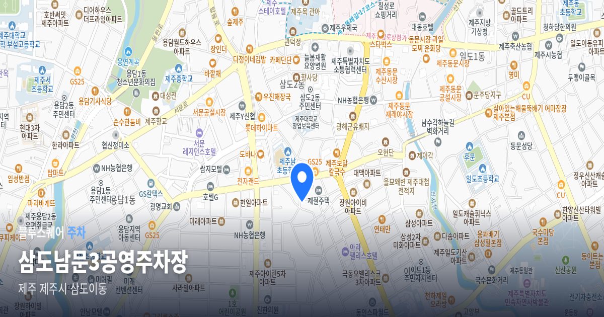 삼도남문3공영주차장 위치 지도
