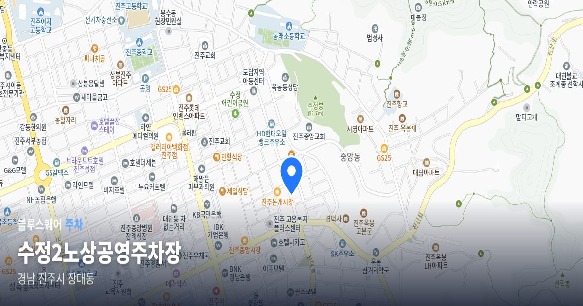 수정2노상공영주차장 위치 지도