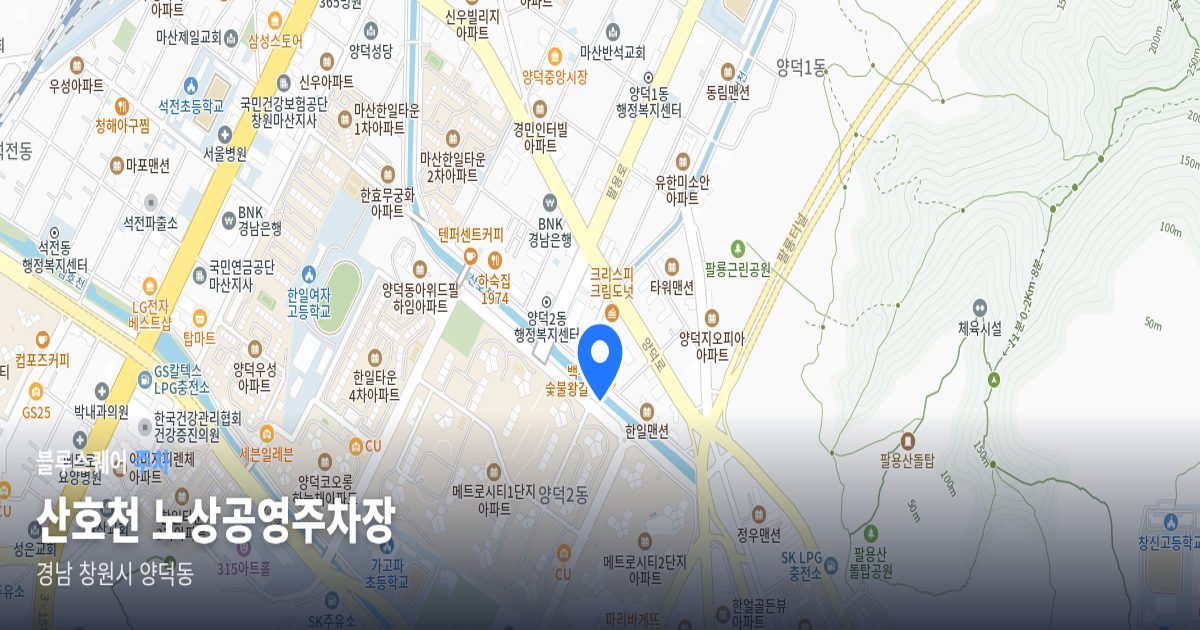 산호천 노상공영주차장 위치 지도