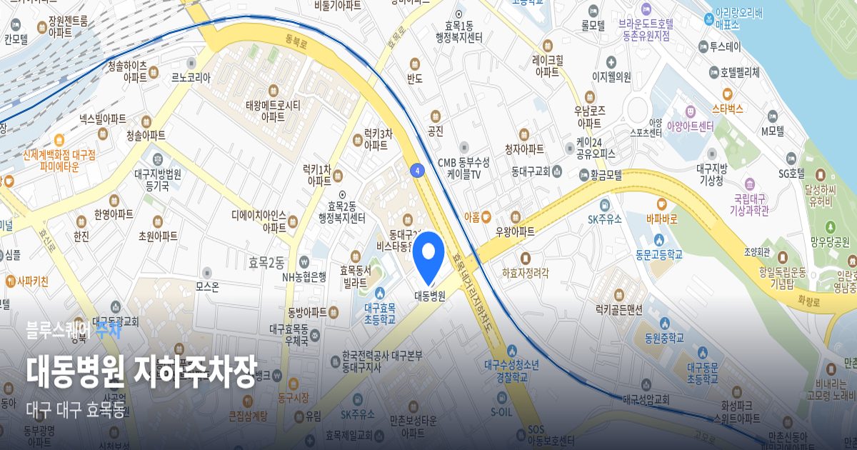 대동병원 지하주차장 위치 지도