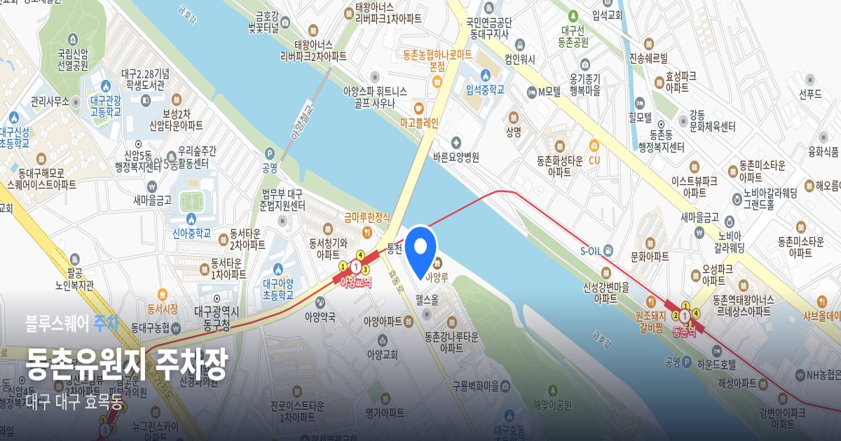 동촌유원지 주차장 위치 지도