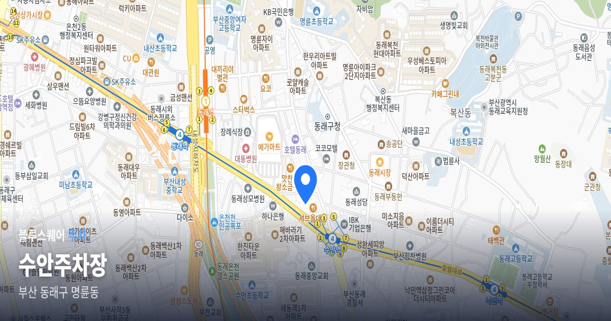 수안주차장 위치 지도