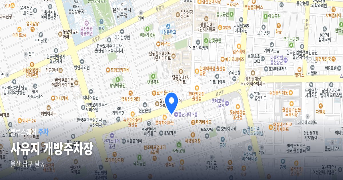 사유지 개방주차장 위치 지도