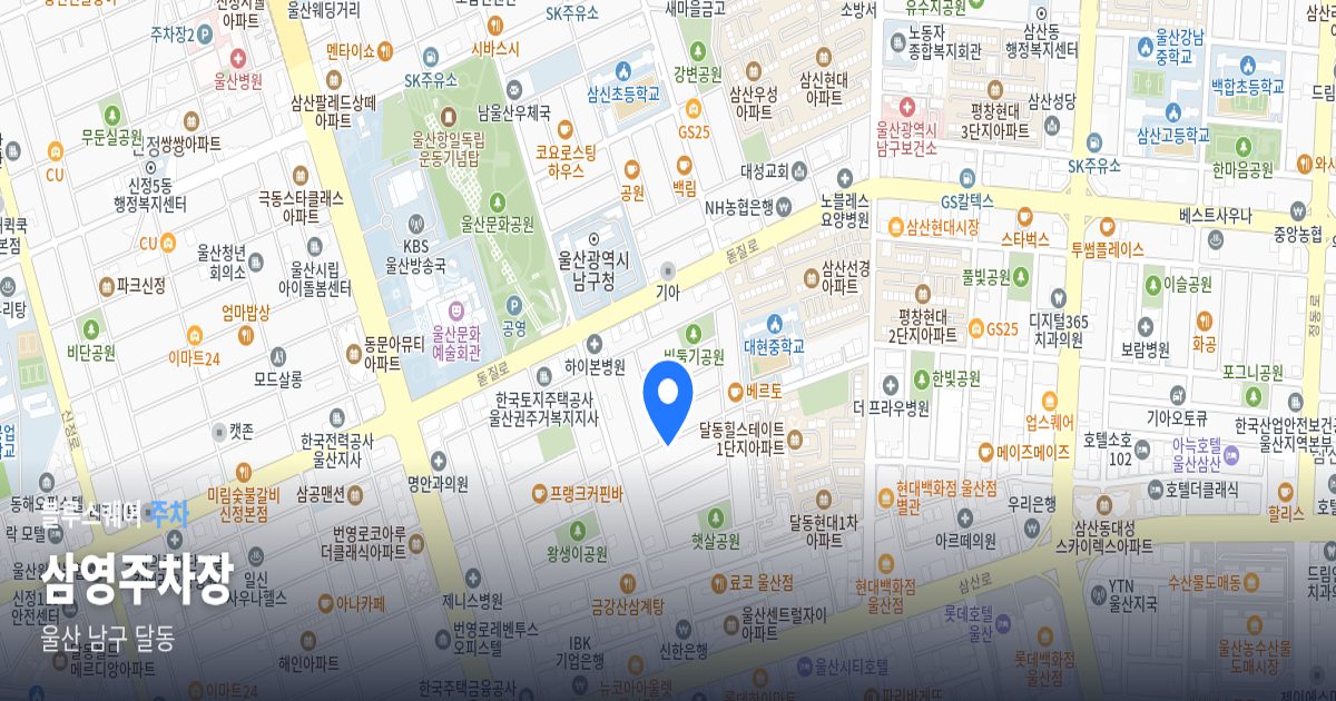 삼영주차장 위치 지도