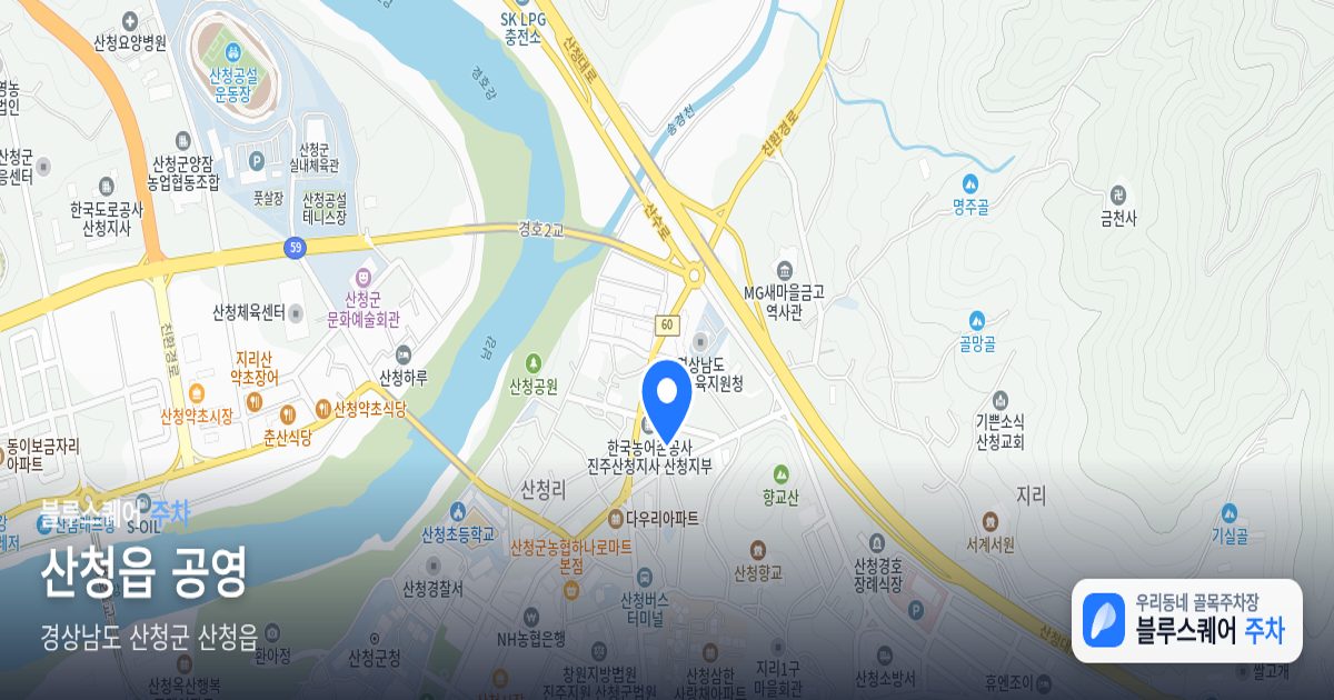 산청읍 공영 위치 지도
