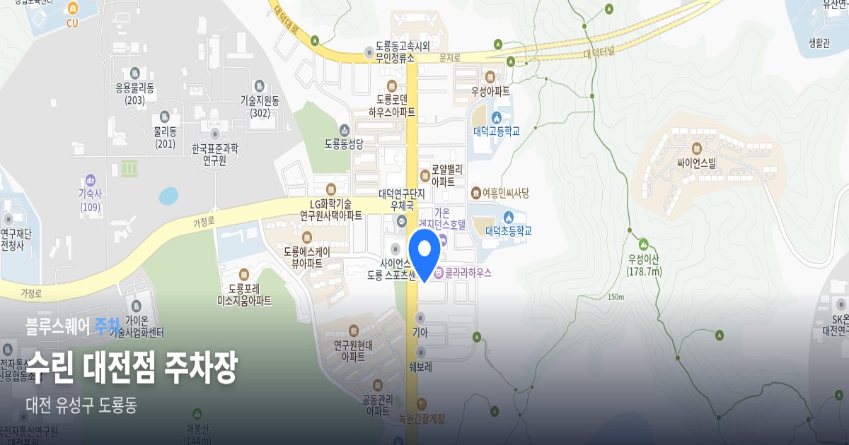수린 대전점 주차장 위치 지도