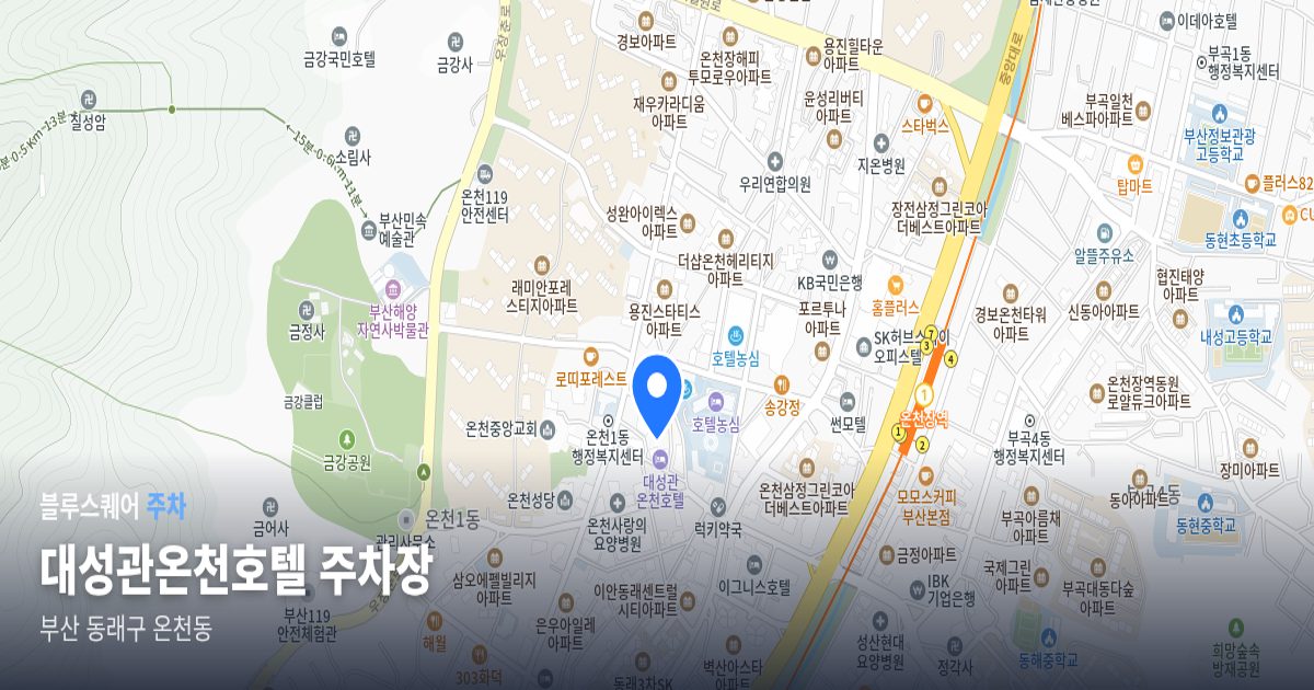 대성관온천호텔 주차장 위치 지도