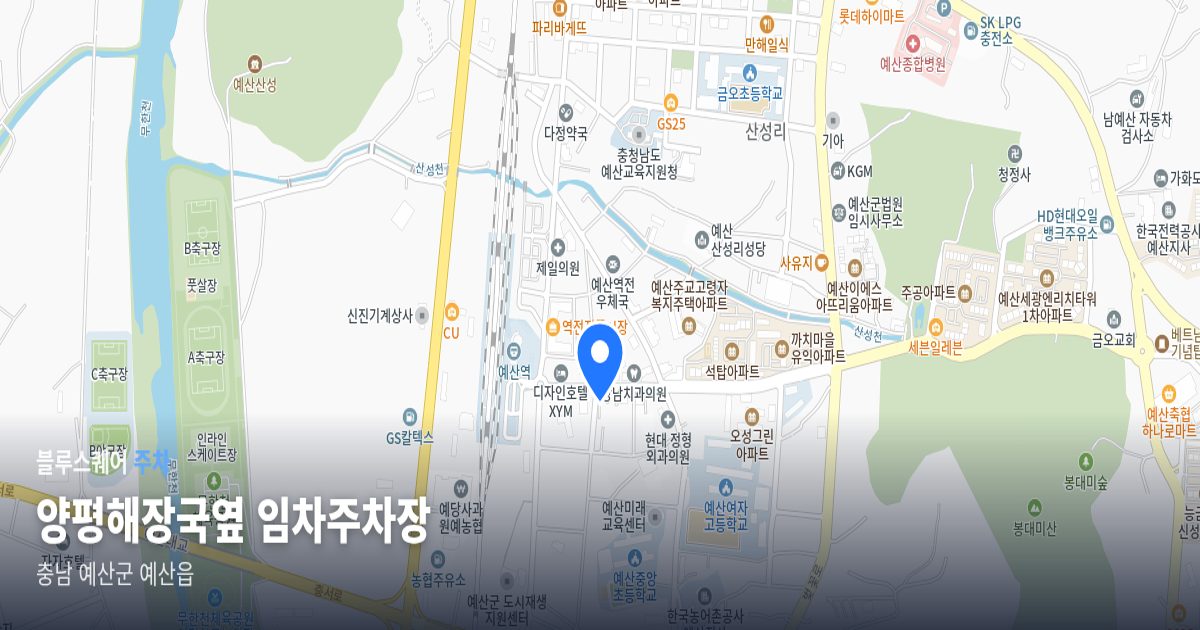 양평해장국옆 임차주차장 위치 지도