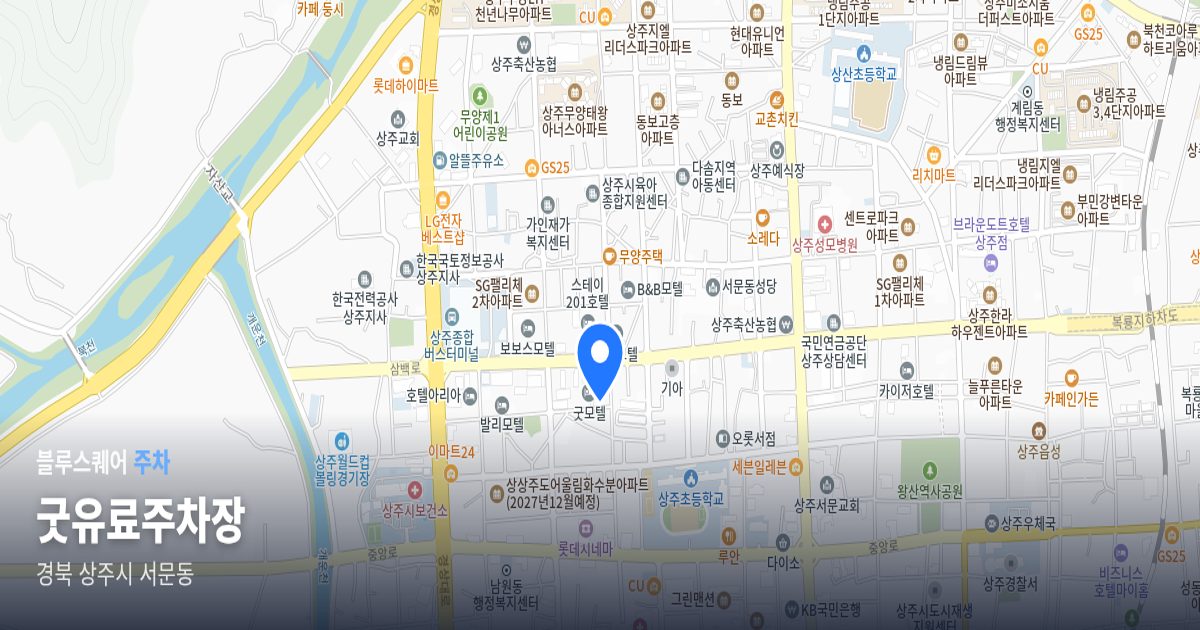 굿유료주차장 위치 지도