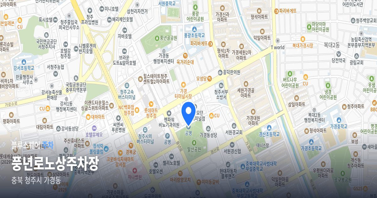 풍년로노상주차장 위치 지도