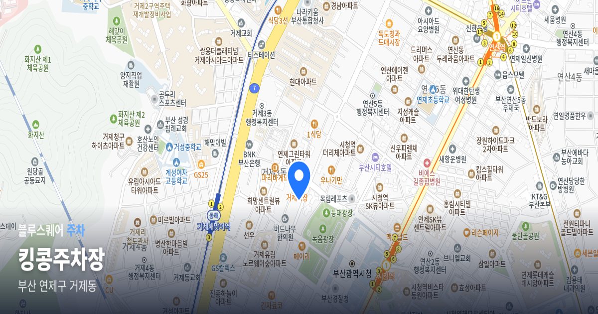킹콩주차장 위치 지도