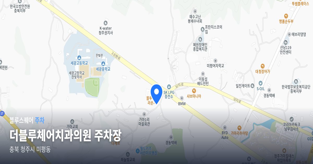 더블루체어치과의원 주차장 위치 지도