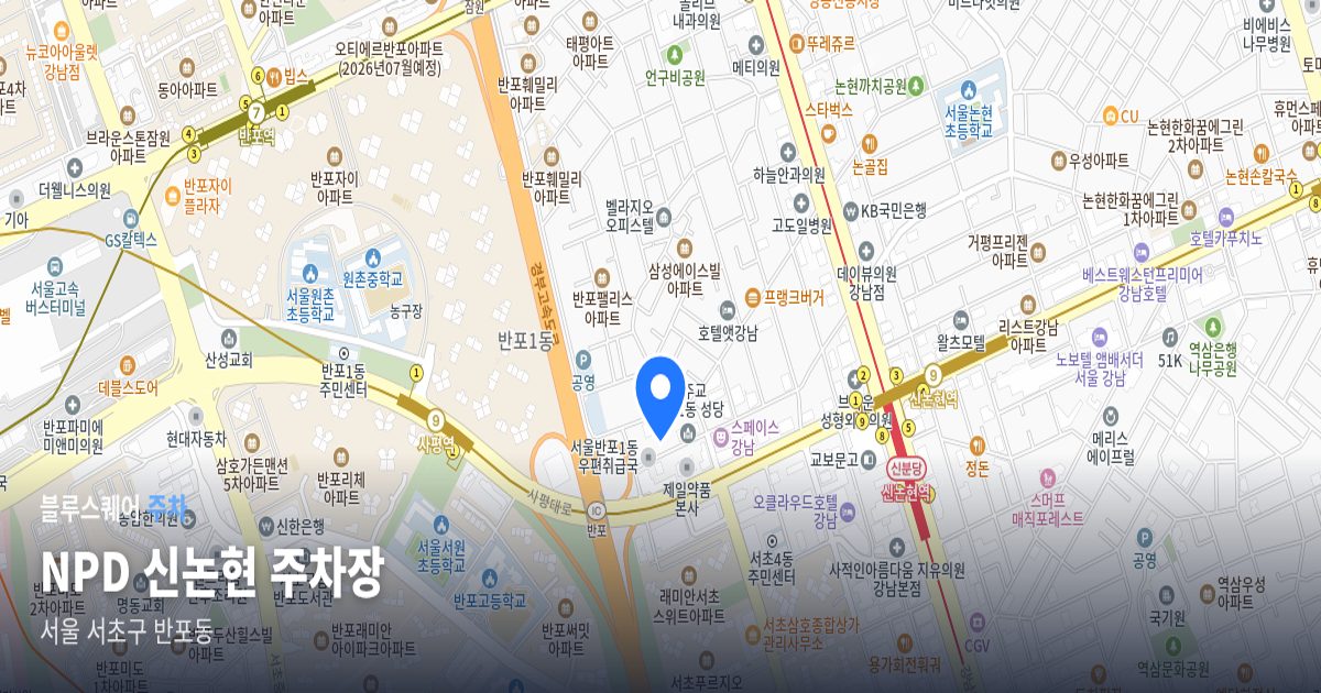 NPD 신논현 주차장 위치 지도