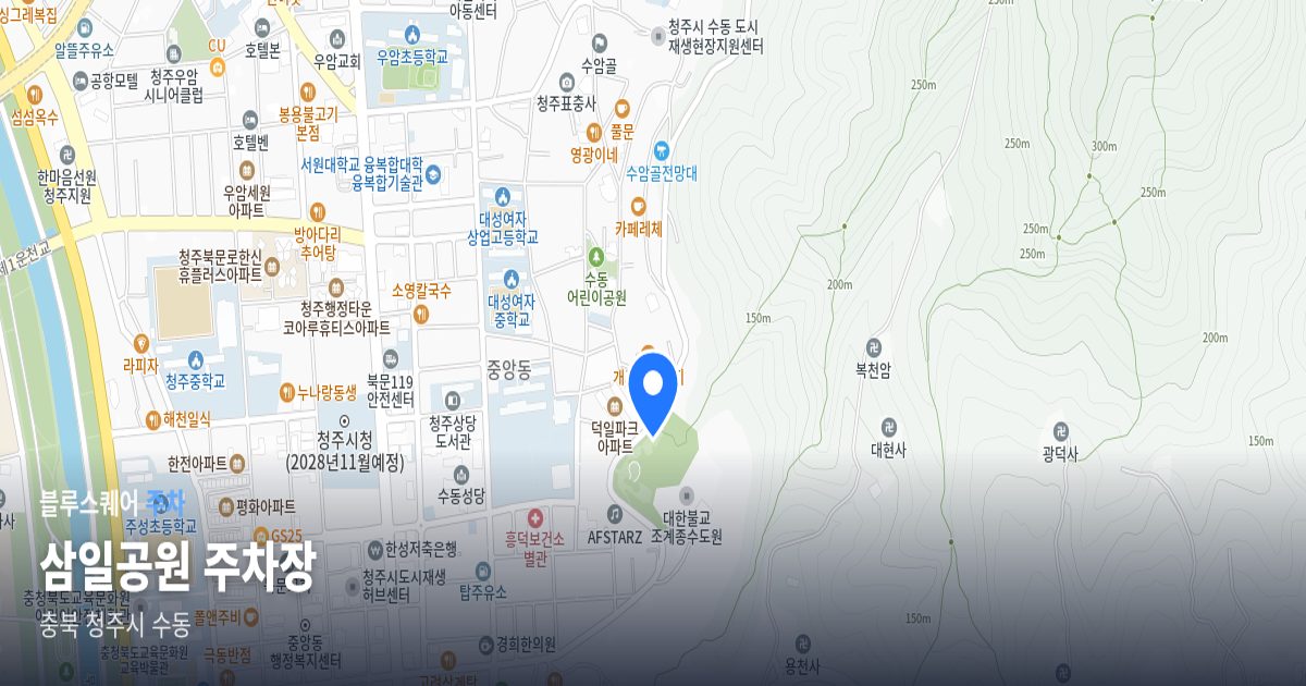삼일공원 주차장 위치 지도