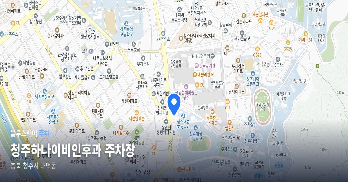 청주하나이비인후과 주차장 위치 지도