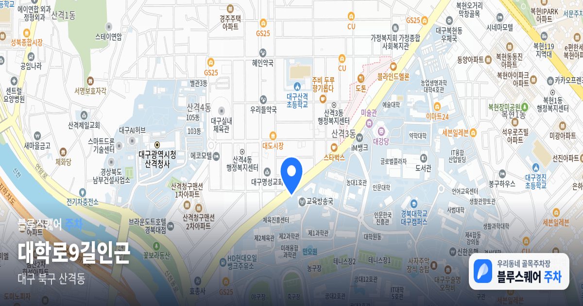 대학로9길인근 위치 지도
