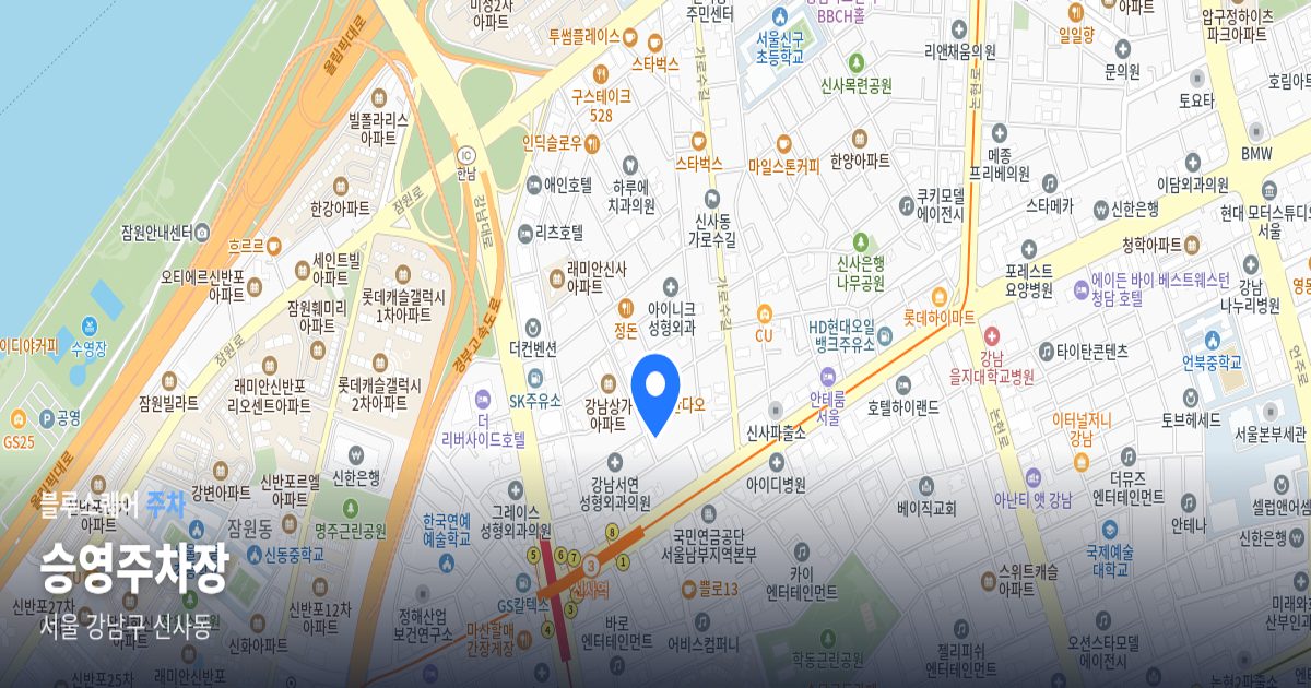 승영주차장 위치 지도