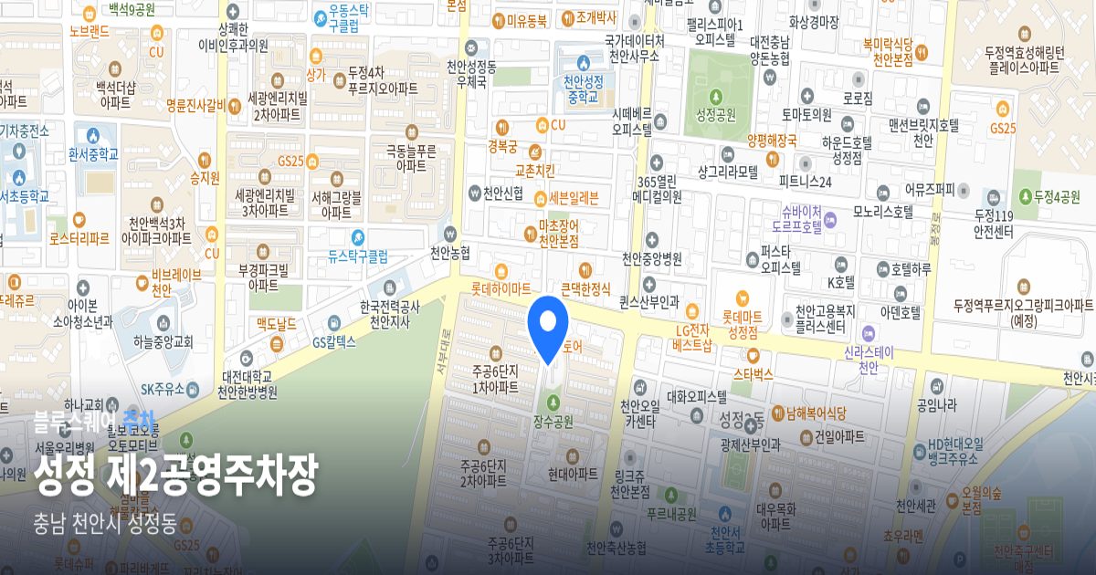 성정 제2공영주차장 위치 지도
