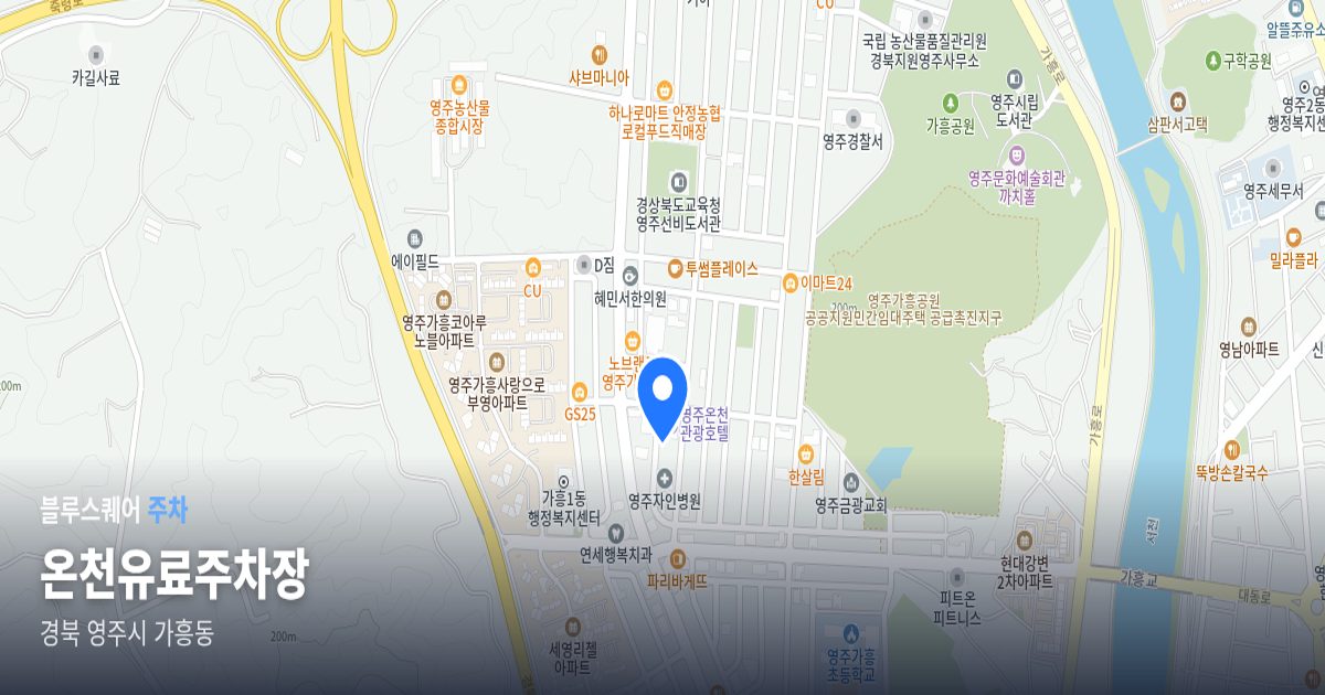 온천유료주차장 위치 지도