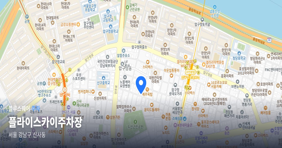 플라이스카이주차장 위치 지도