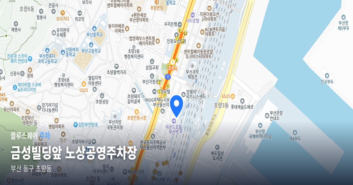 금성빌딩앞 노상공영주차장 위치 지도
