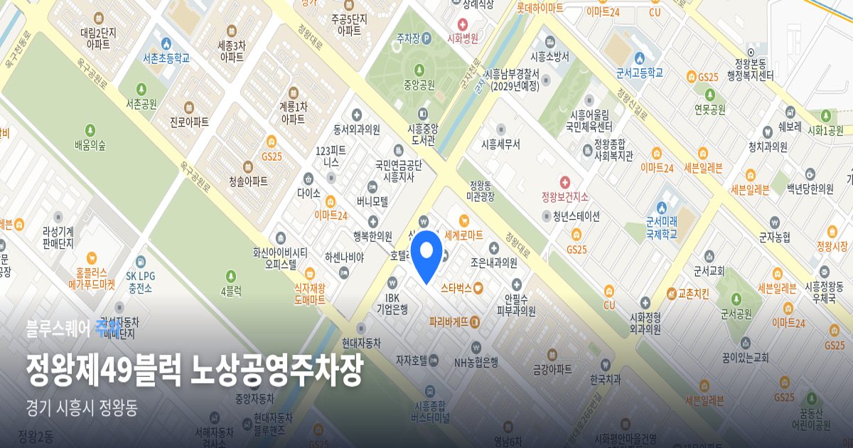 정왕제49블럭 노상공영주차장 위치 지도