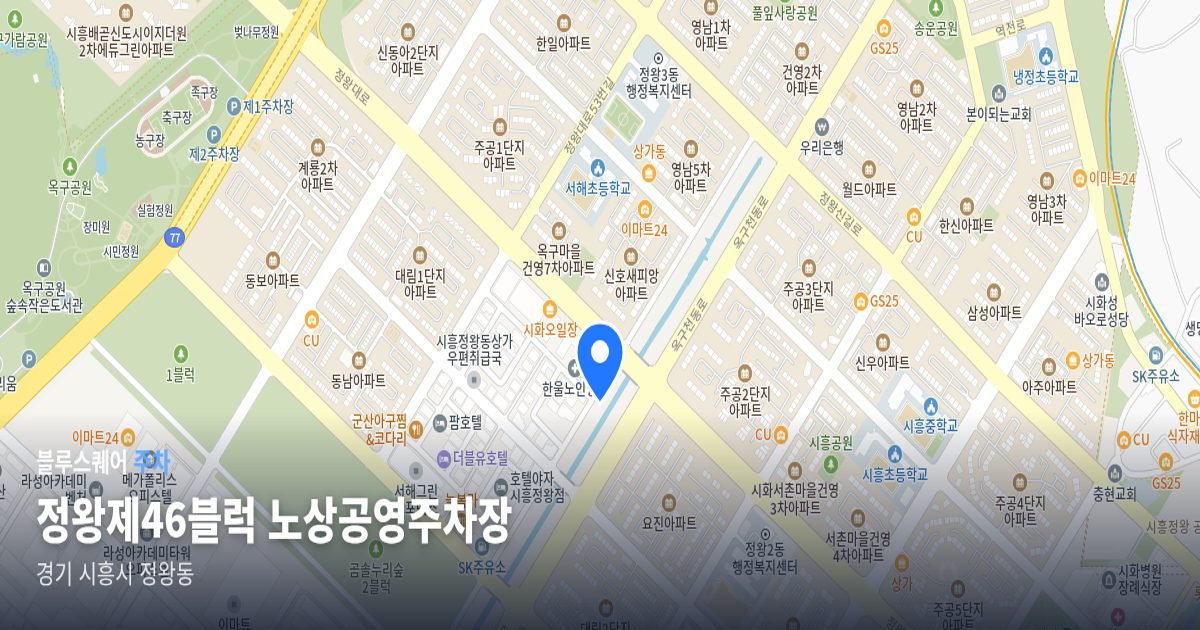 정왕제46블럭 노상공영주차장 위치 지도