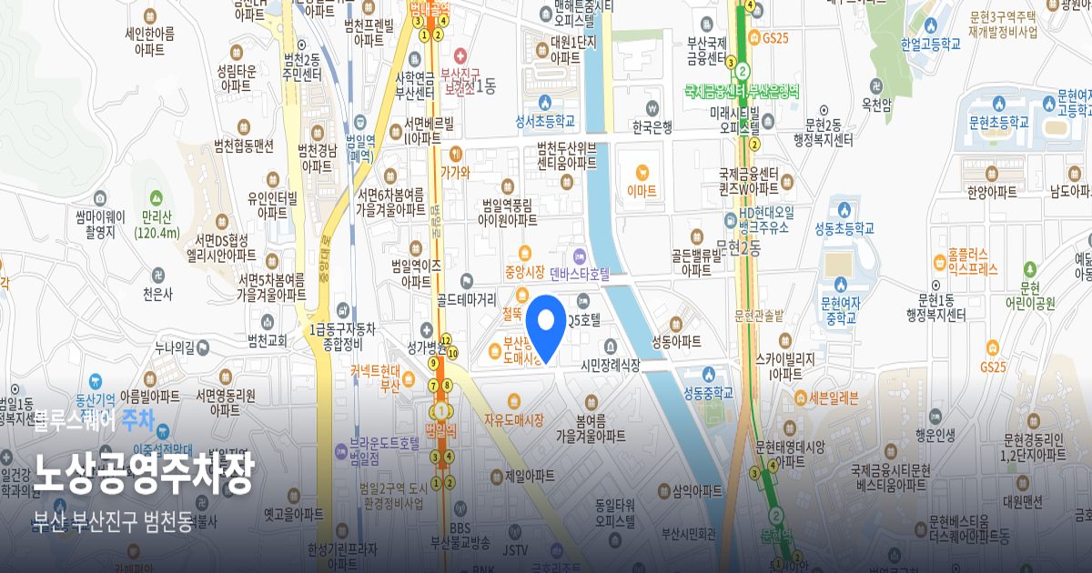 노상공영주차장 위치 지도