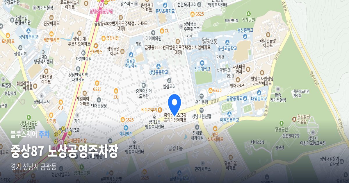 중상87 노상공영주차장 위치 지도