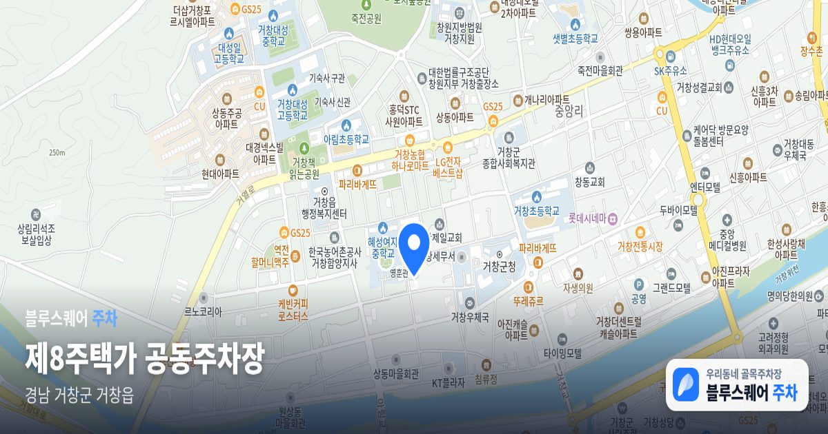 제8주택가 공동주차장 위치 지도