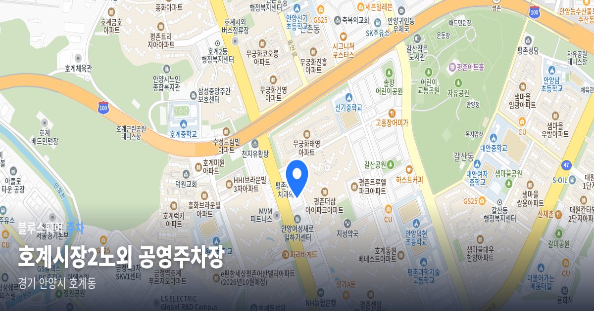 호계시장2노외 공영주차장 위치 지도