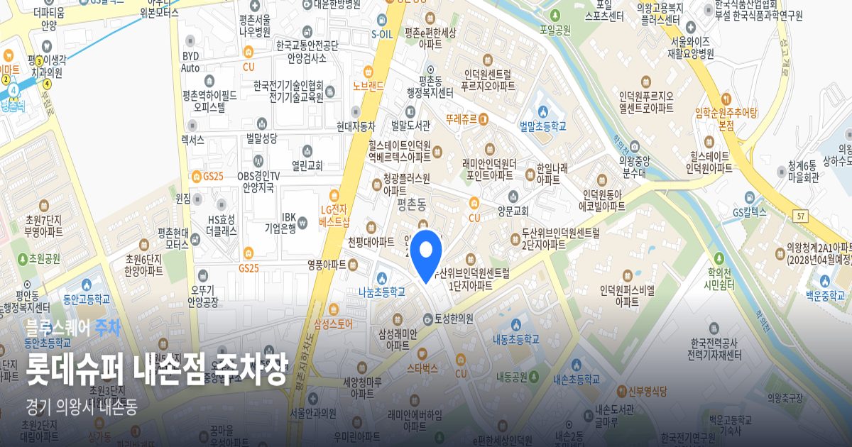 롯데슈퍼 내손점 주차장 위치 지도