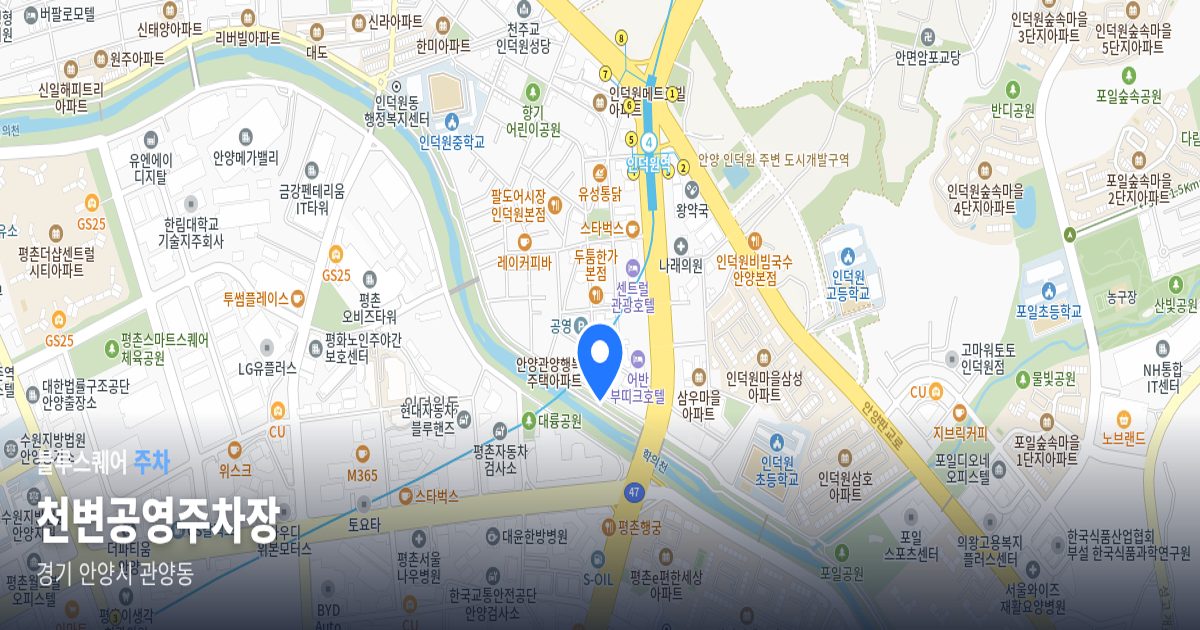천변공영주차장 위치 지도